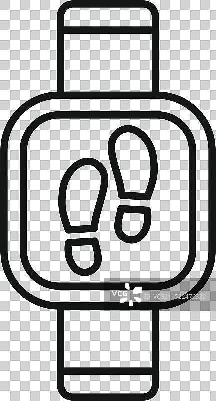 智能手表显示足迹图标图片素材