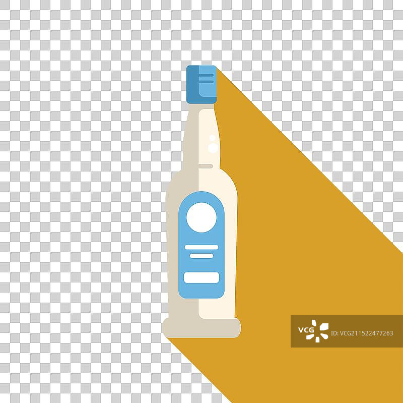 蓝色标签的玻璃酒瓶图片素材