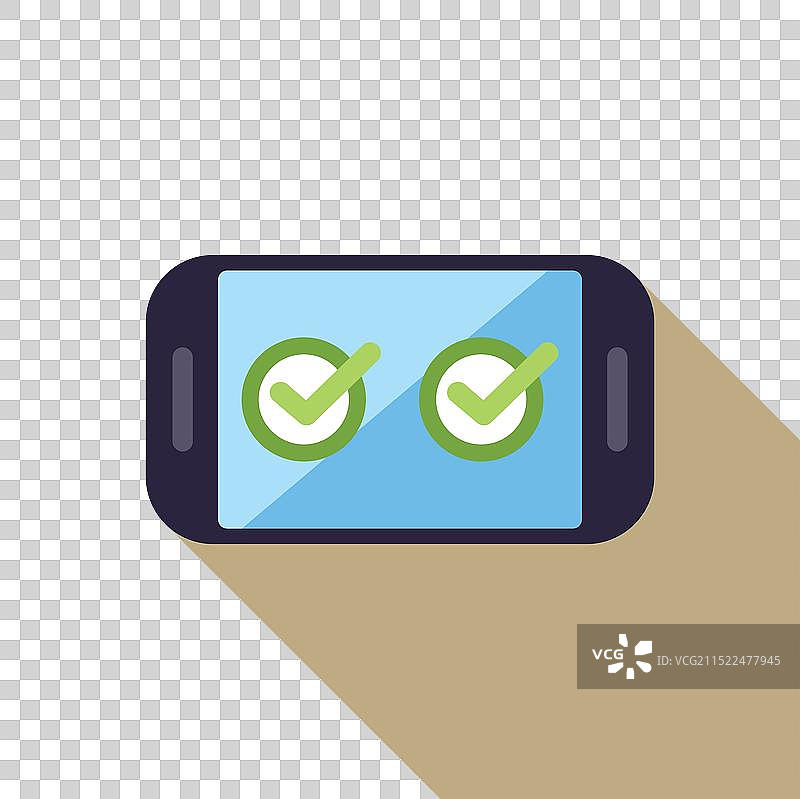 智能手机显示已确认的服务条款图片素材