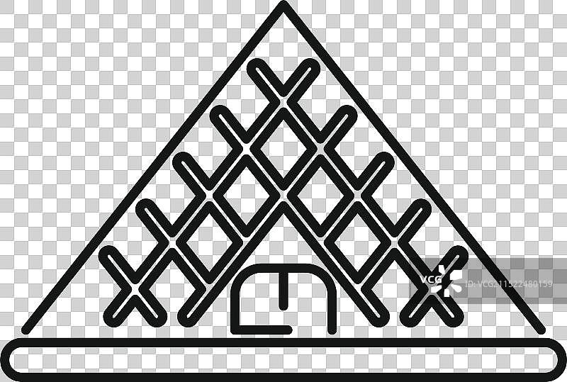 卢浮宫博物馆建筑外观，现代建筑图片素材