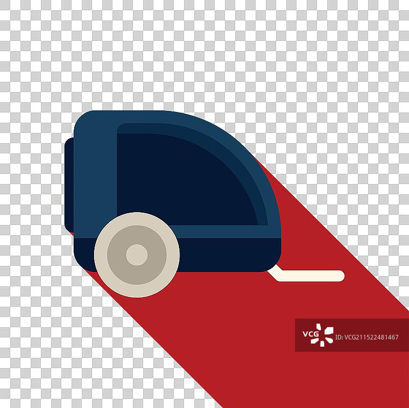 长阴影设计风格的真空吸尘器图片素材