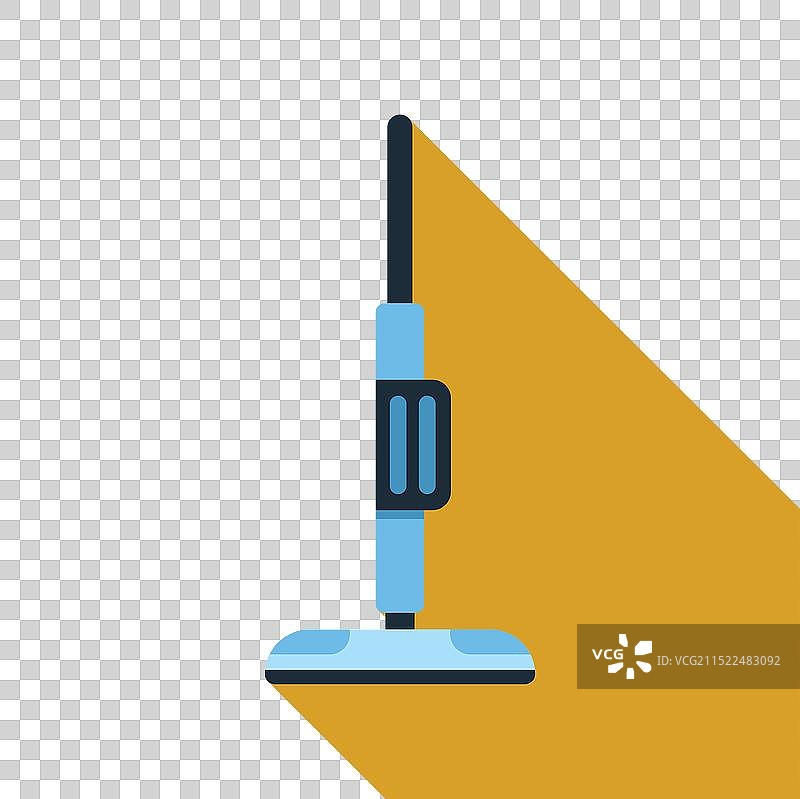 黄色背景上的蒸汽清洁器图片素材