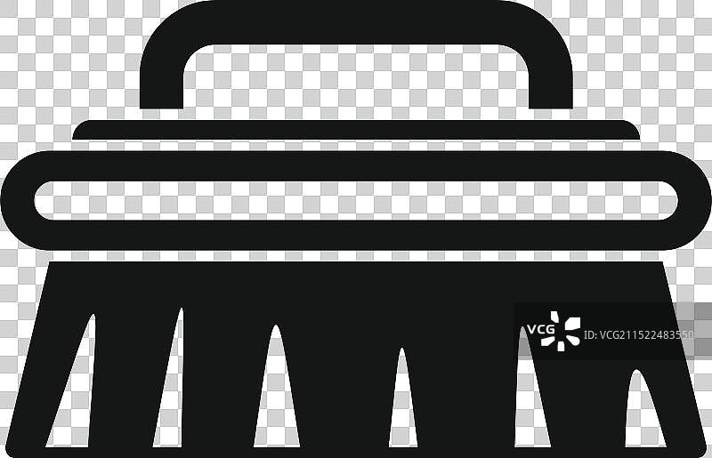 带塑料手柄的清洁刷，用于擦洗图片素材