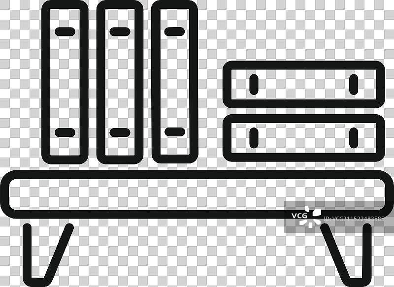 白色背景上的书架图片素材