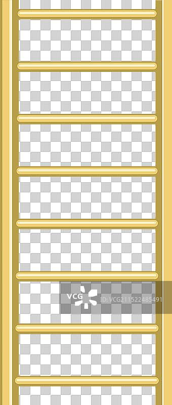 白色背景上的瑞典墙体单杠图片素材