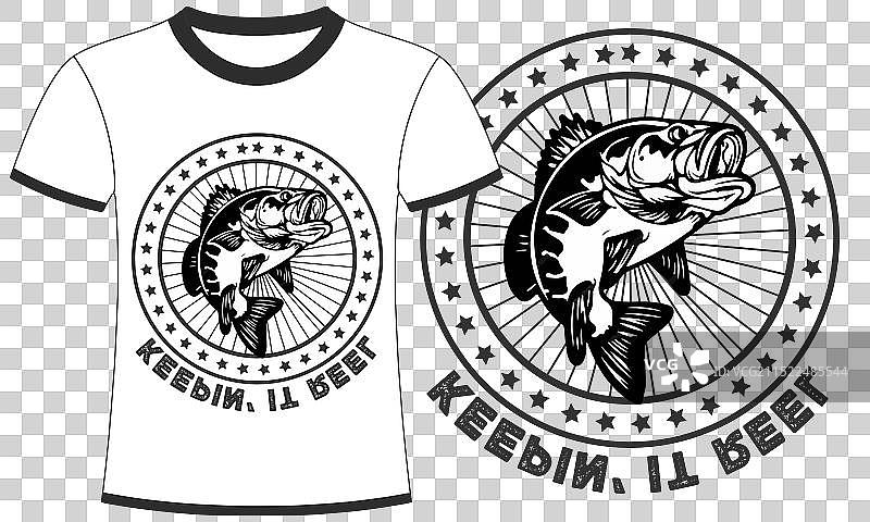 钓鱼T恤设计图片素材