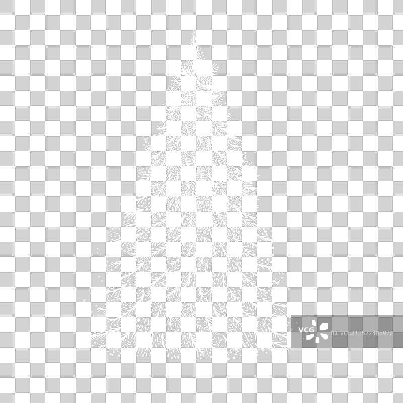 雪景图案圣诞树雪针图片素材