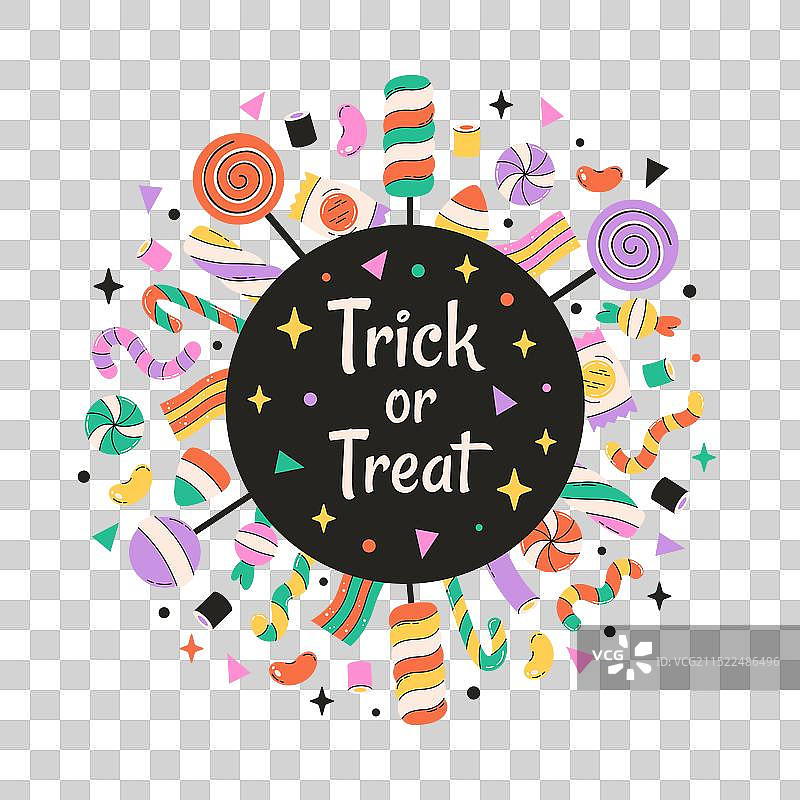 万圣节不给糖就捣蛋糖果图片素材