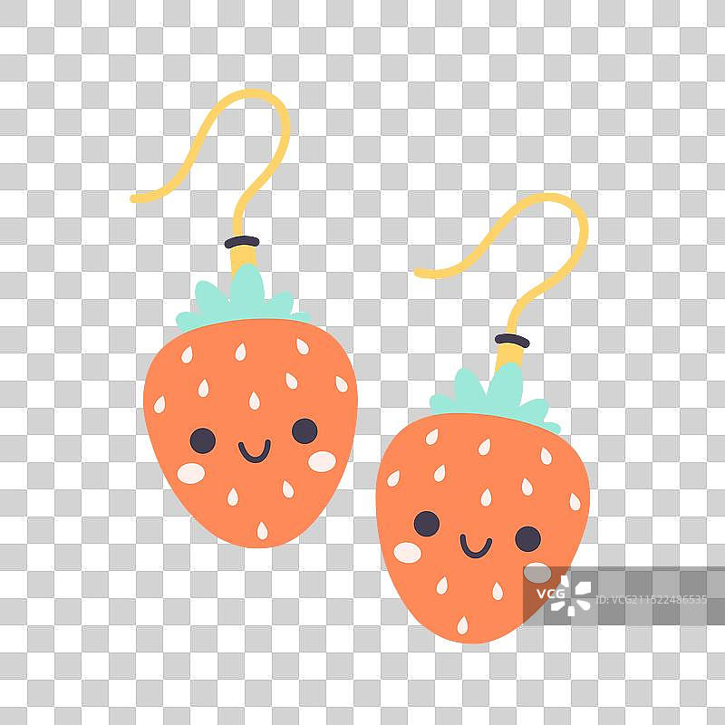 儿童彩色手工耳环图片素材