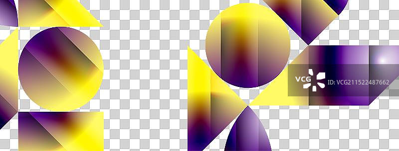 极简主义与渐变魅力的几何形状图片素材