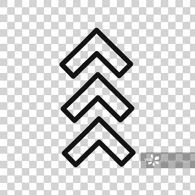 黑白箭头V形图标图片素材