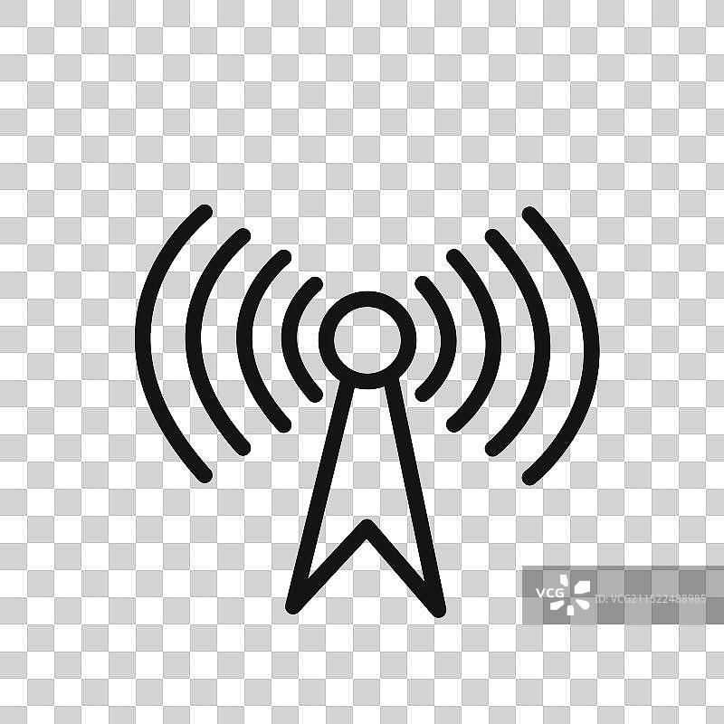 黑白广播图标图片素材