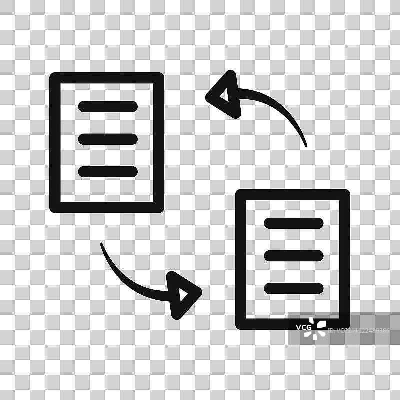 数据同步黑白图标图片素材