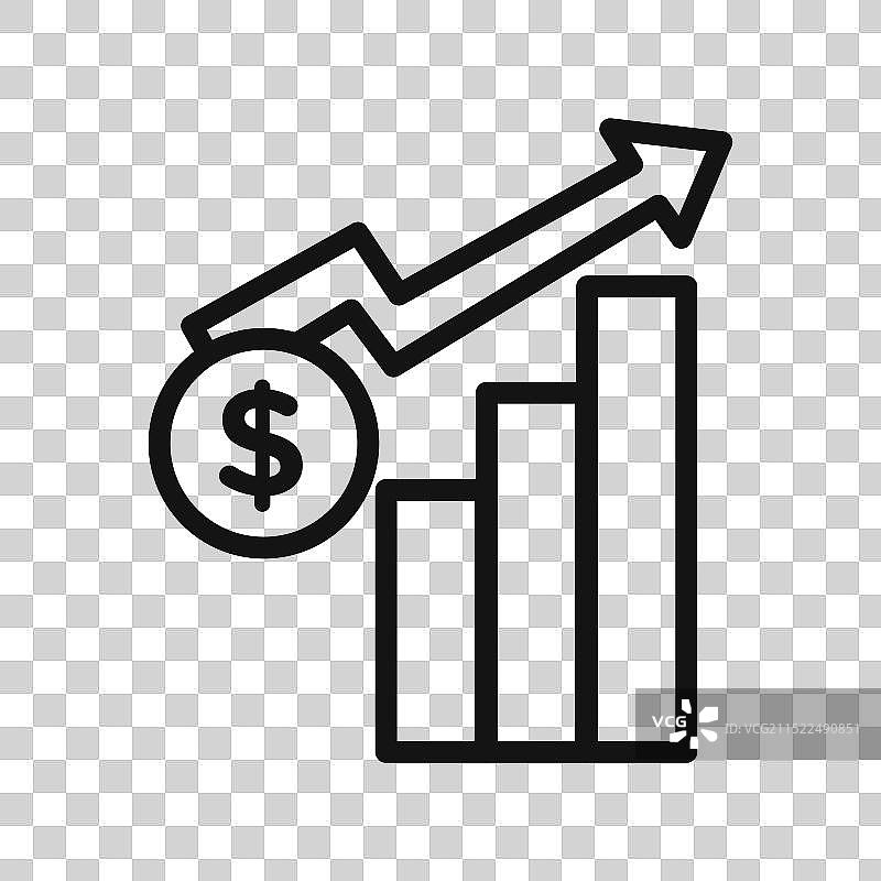 价格上涨图标黑白标志图片素材