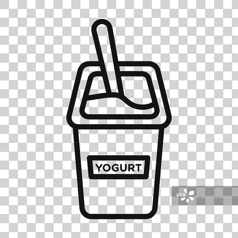酸奶图标黑白标志图片素材