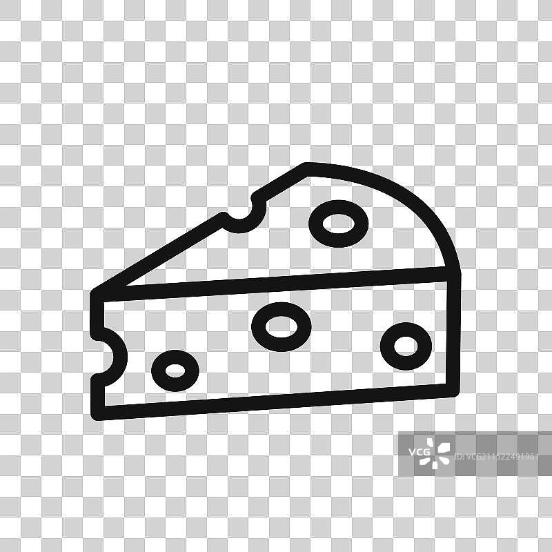 黑白奶酪图标图片素材