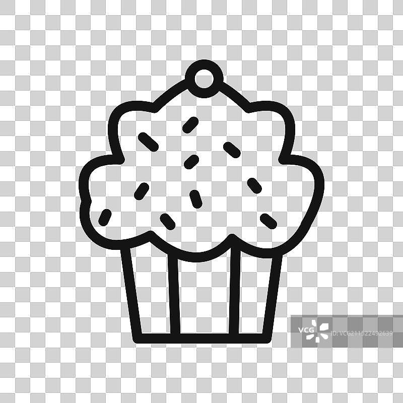 黑白玛芬图标标志图片素材