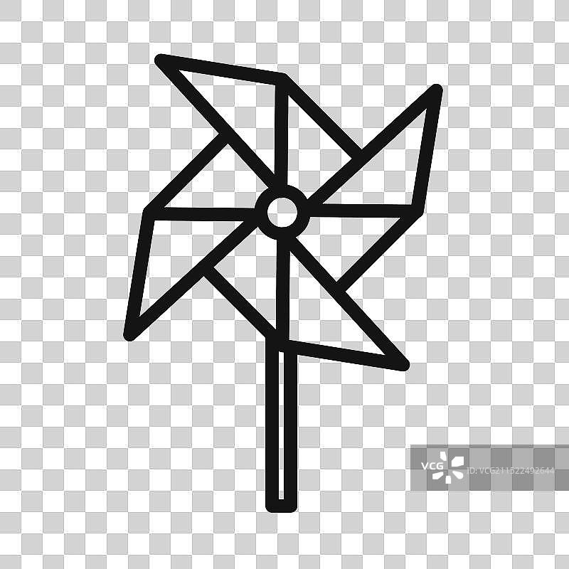 黑白纸风车图标标志图片素材