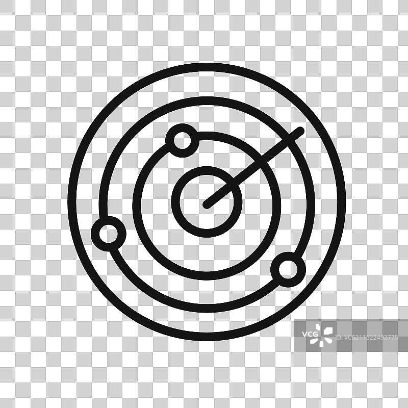 雷达探测黑白图标图片素材