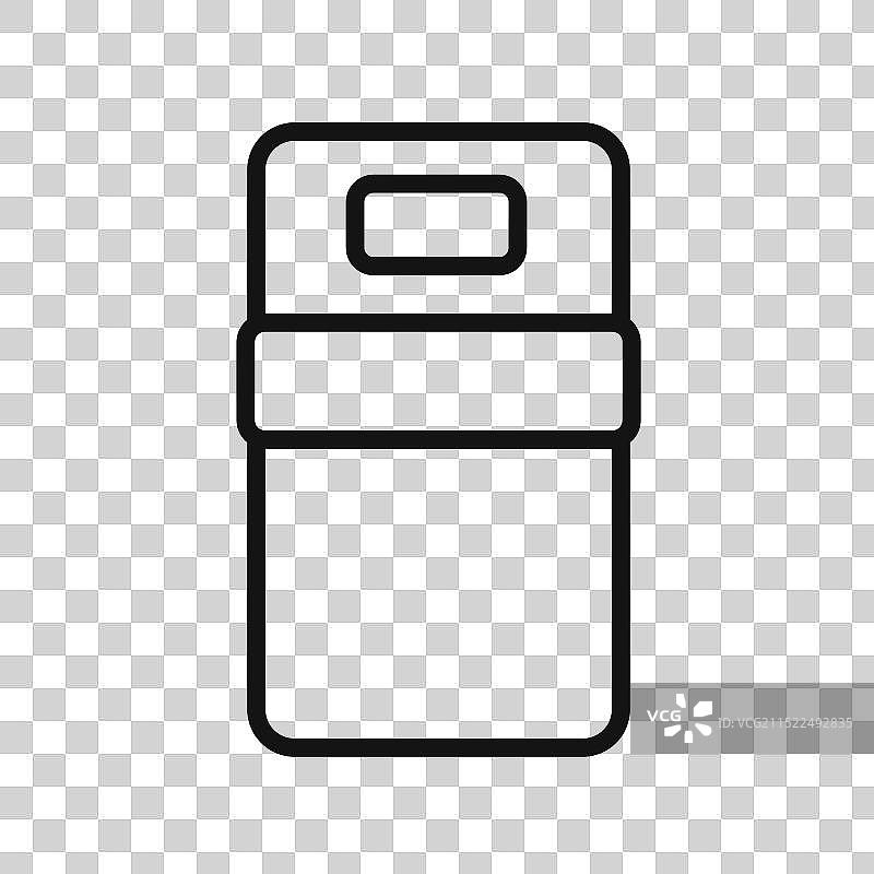 单人床图标黑白标志图片素材