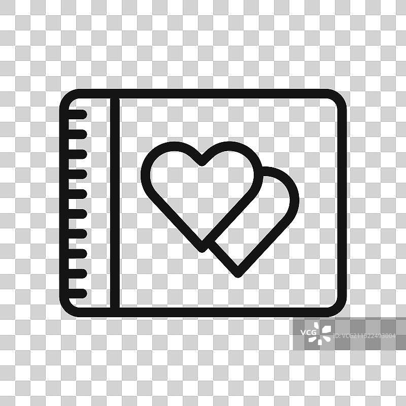 黑白婚礼相册图标图片素材