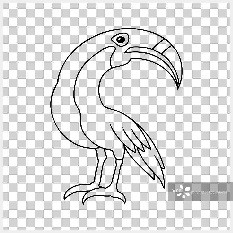 巨嘴鸟剪贴画涂鸦风动物插画图片素材