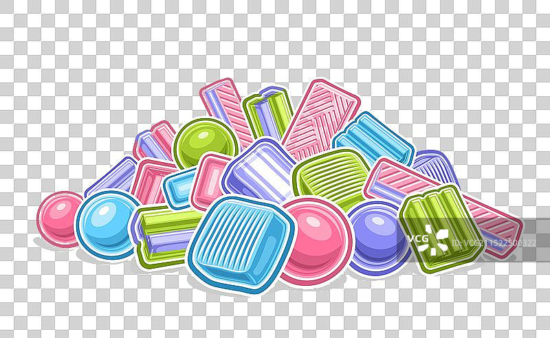 泡泡糖堆图片素材