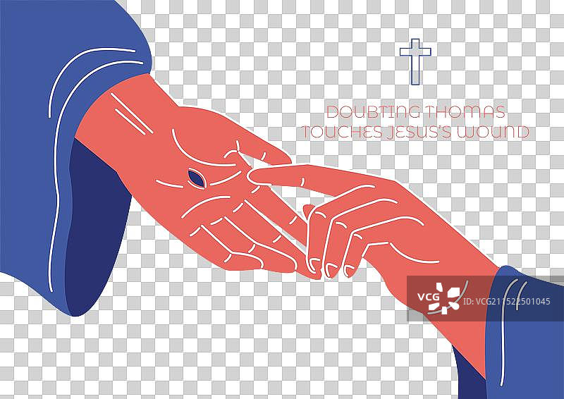 多疑的人用手指触摸钉痕图片素材