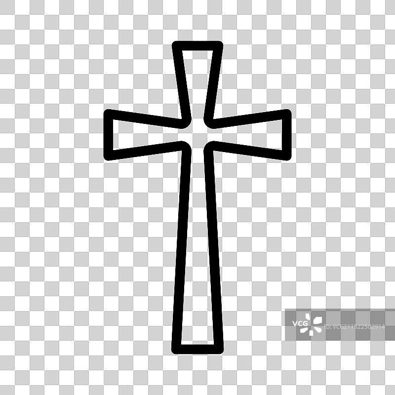 填充式基督教十字架图标设计图片素材