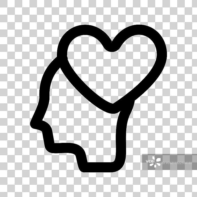 你的自我保健图标设计，填充和概述图片素材