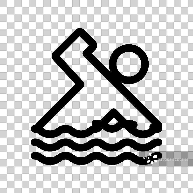 填充和轮廓风格游泳图标设计图片素材