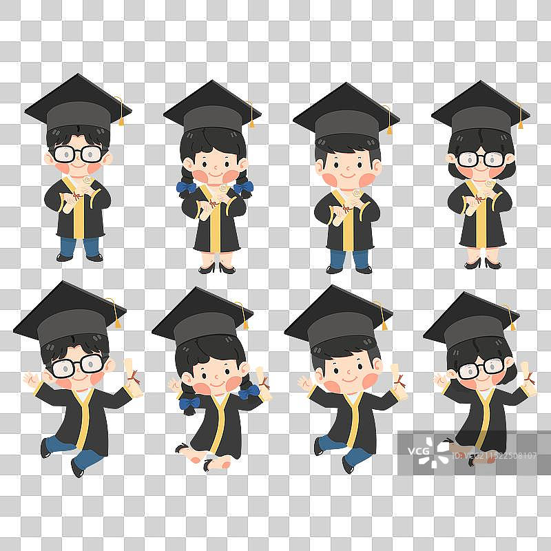 快乐跳跃的小女孩学生图片素材