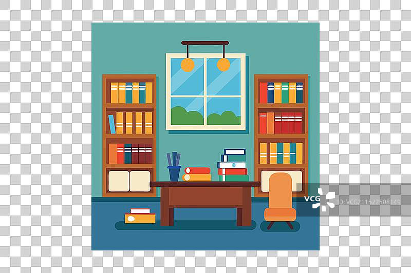 现代阅读室设计图片素材