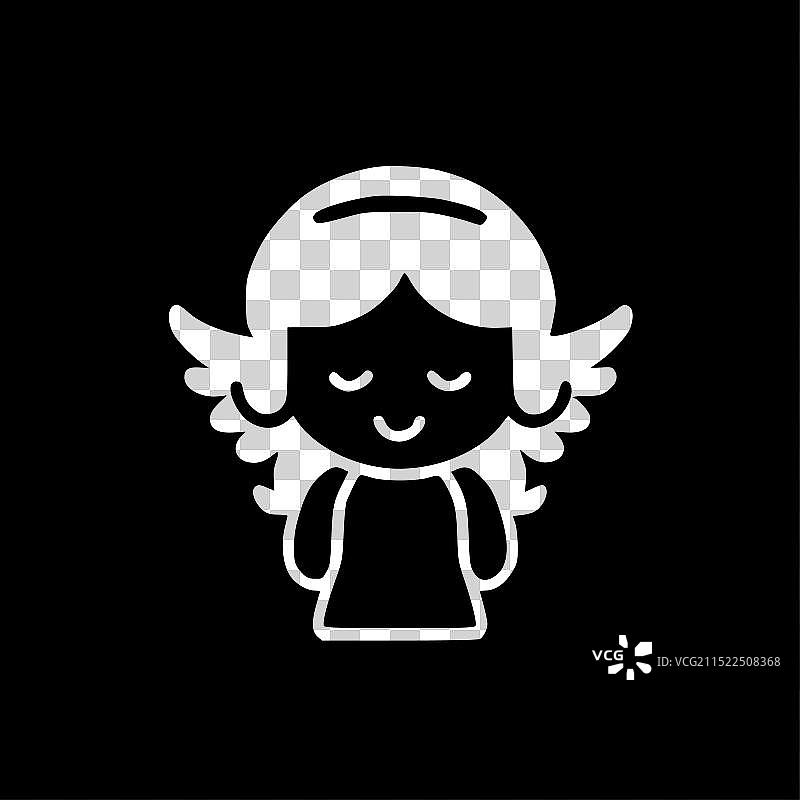 天使 - 简约扁平风logo图片素材