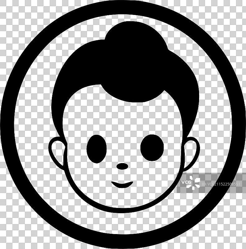 简约风格的婴儿剪影图片素材