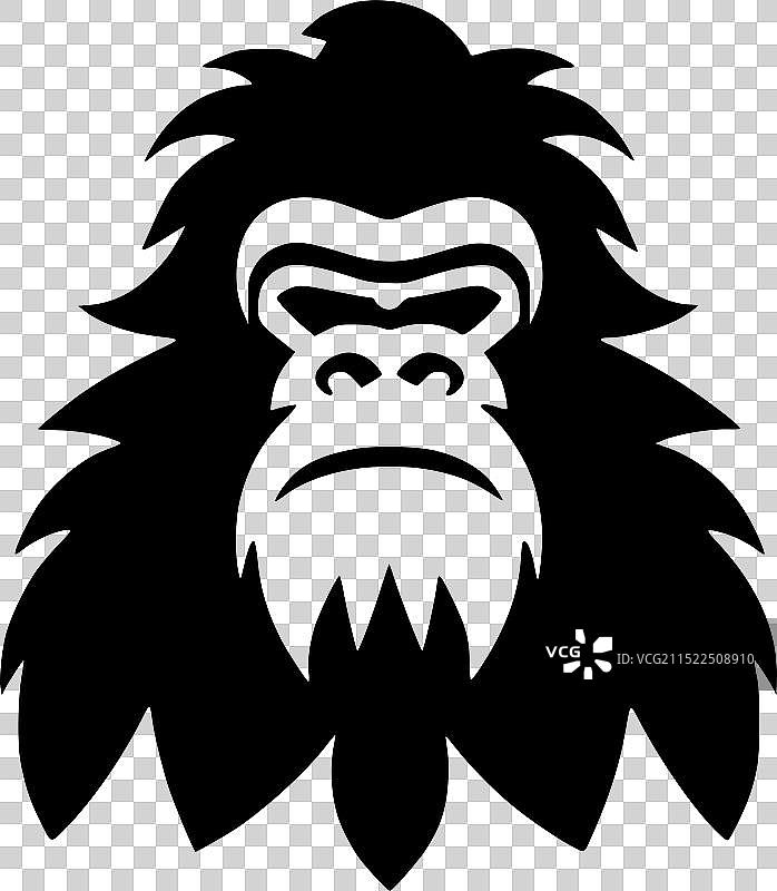 大脚怪 - 简约扁平风格标志图片素材