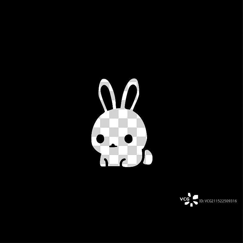 兔子 - 简约剪影图片素材