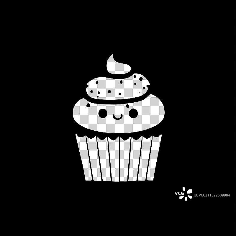 纸杯蛋糕高品质Logo，适合T恤图片素材
