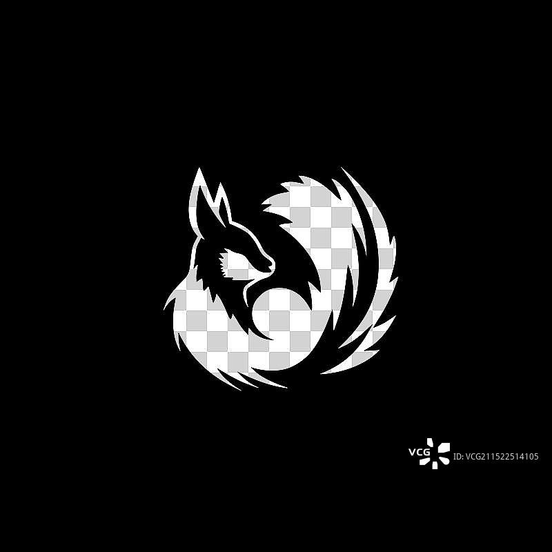 极简臭鼬剪影图片素材