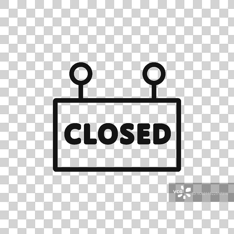 关闭标志图标线性图形符号图片素材