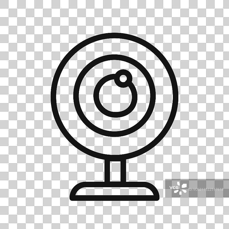 数字网络摄像头图标线性图形符号图片素材