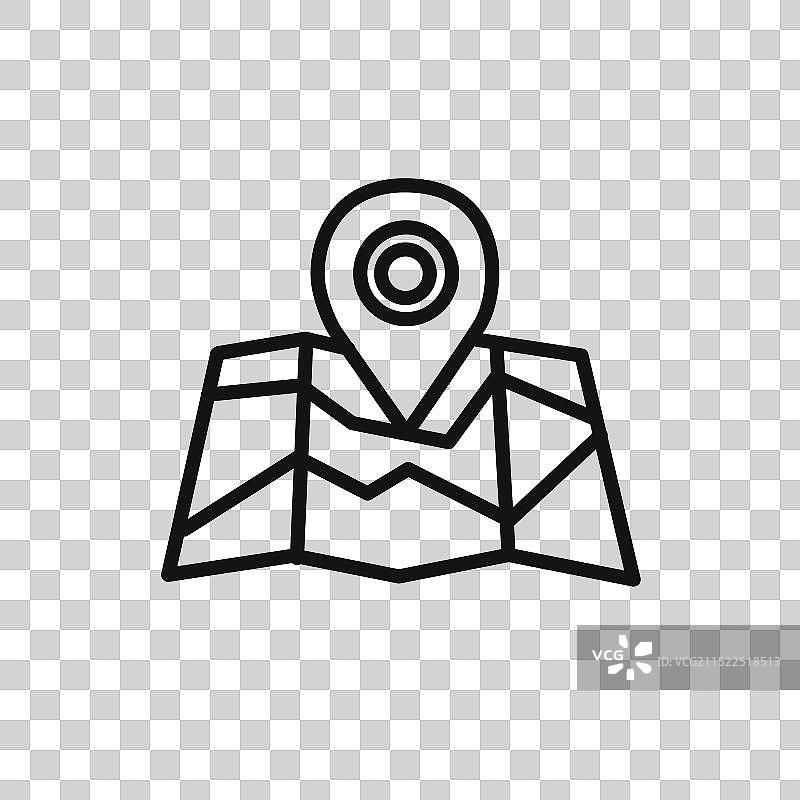 高德地图图钉线性图形符号图片素材