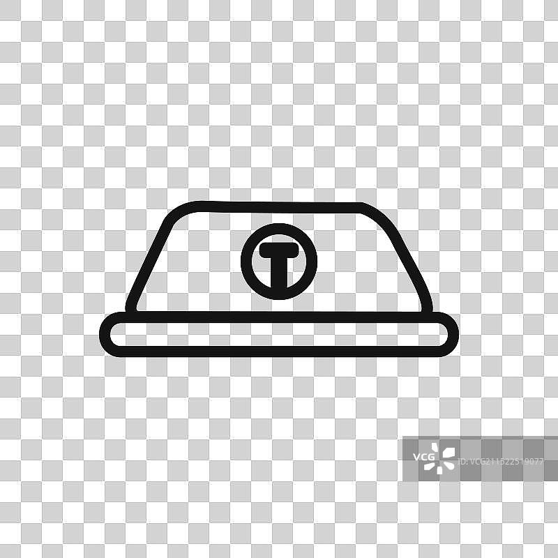 出租车灯线性图形标志图片素材