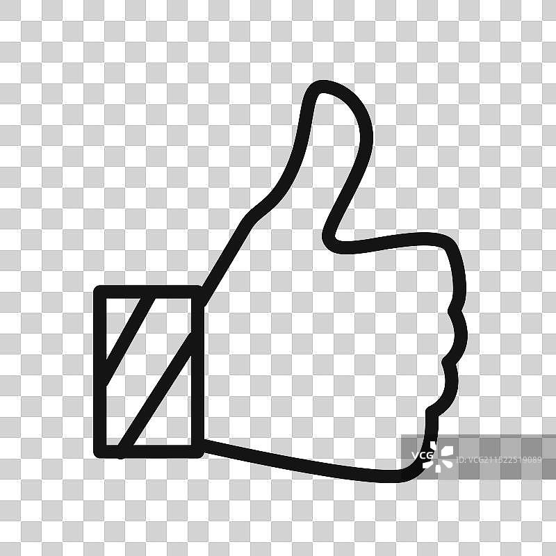 点赞图标线性图形符号图片素材