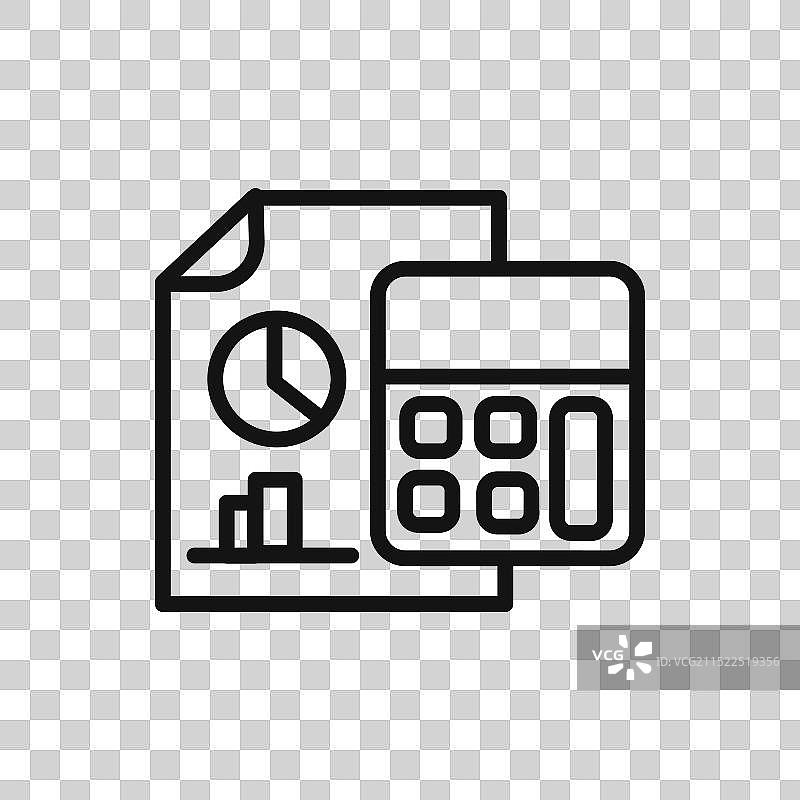 会计图标线性图形符号图片素材