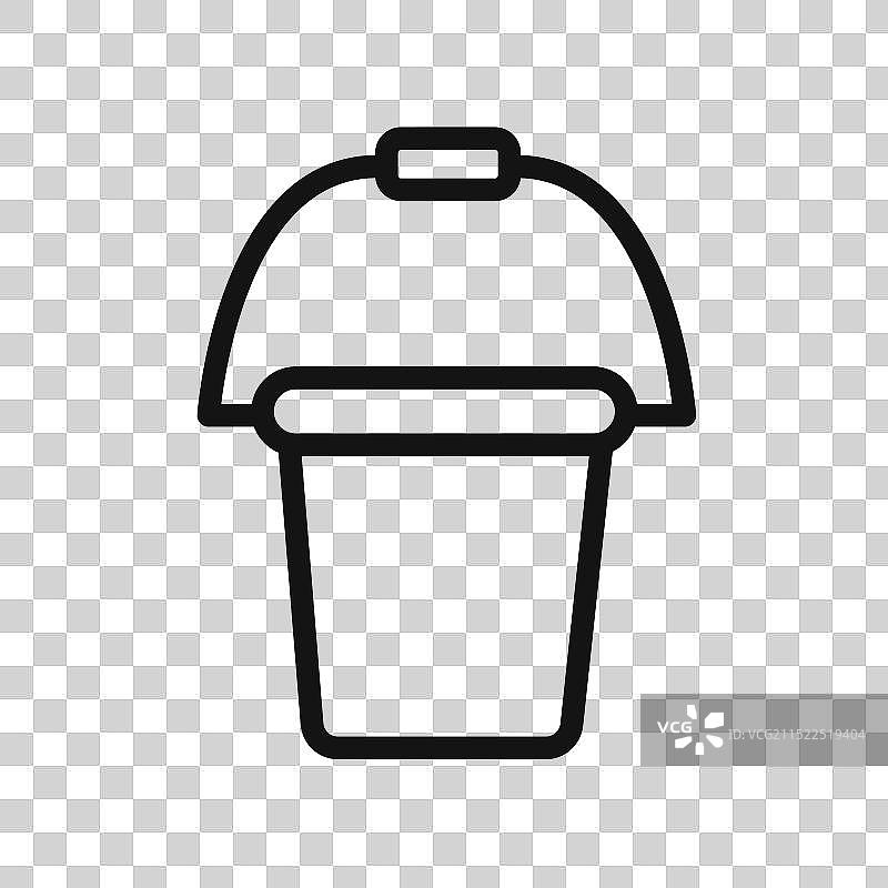 水桶图标线性图形标志图片素材