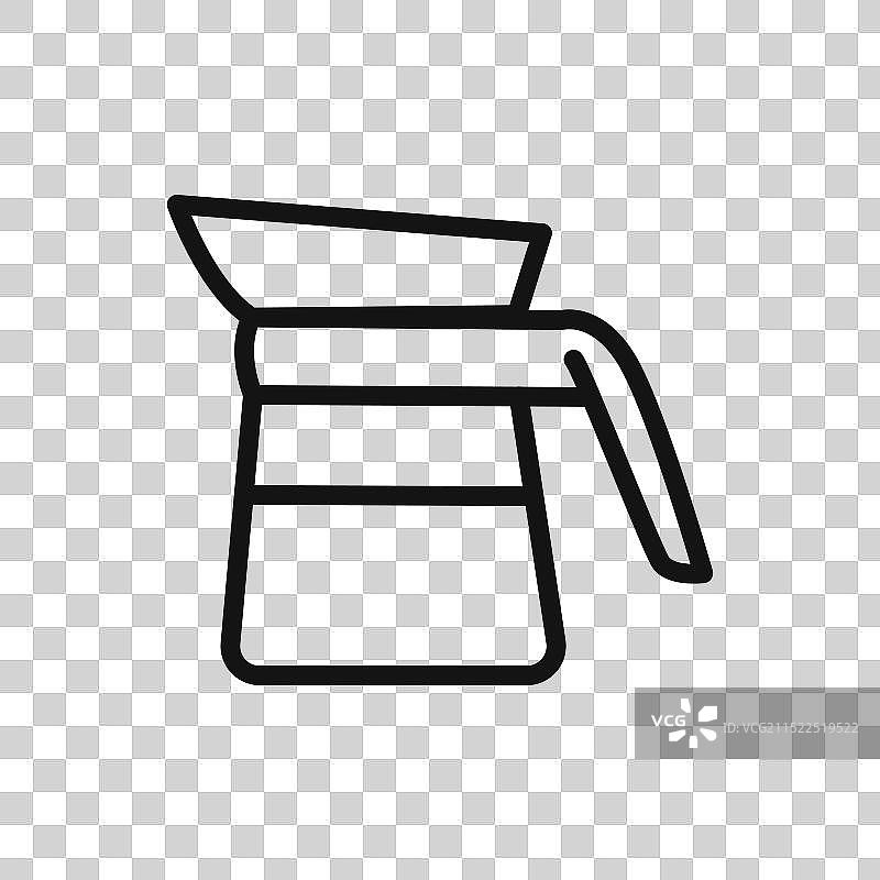 咖啡壶图标线性图形标志图片素材