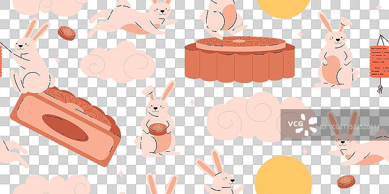 中秋节无缝图案图片素材