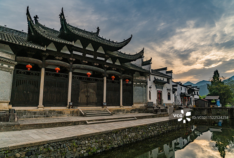 安徽绩溪县龙川古村人文风光图片素材