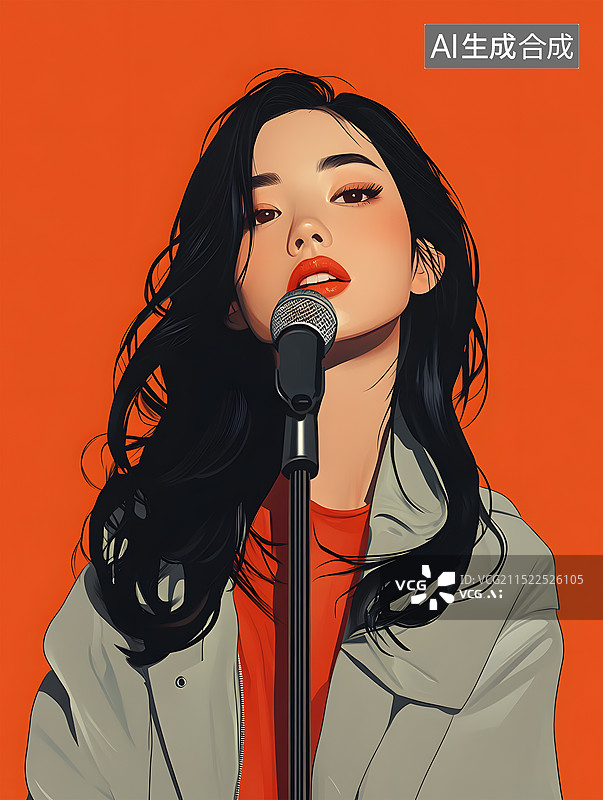 【AI数字艺术】乐队歌手鼓手萨克斯电吉他键盘小提琴电子音乐人图片素材